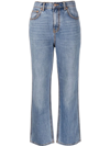Tory Burch Straight-leg Denim Jeans In Blau