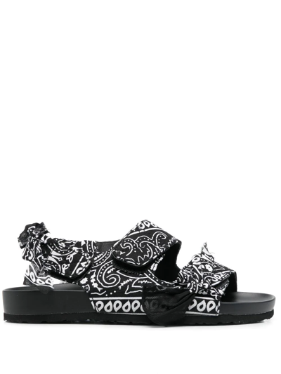 Arizona Love Bandana-detail Open-toe Sandals In Black