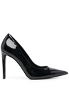 Dkny Pointed Patent Pumps In Schwarz