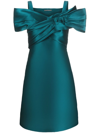 Alberta Ferretti V-neck Short Dress In Verde