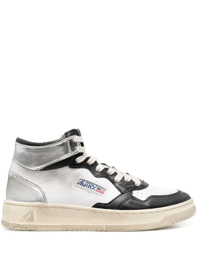 Autry Medalist High-top Sneakers In Weiss