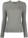 Polo Ralph Lauren Ralph Lauren Gray Wool And Cashmere Cable-knit Sweater In Grau