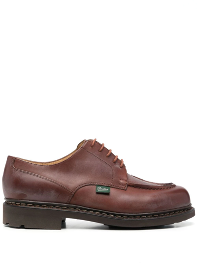Paraboot Chambord Derby Shoes In Leather In Brown