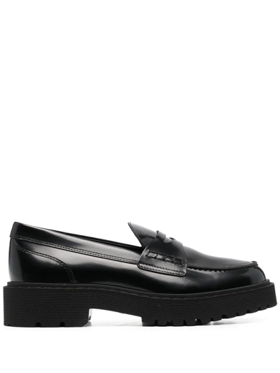 HOGAN PLATFORM PENNY LOAFERS