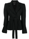 Rochas Fine Wool Bouclé Blazer In Schwarz