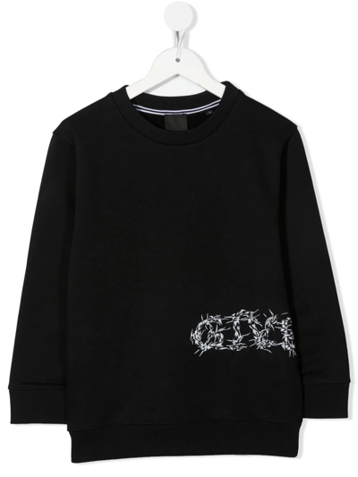 Givenchy Barbed Wire Logo-print Sweatshirt In Schwarz