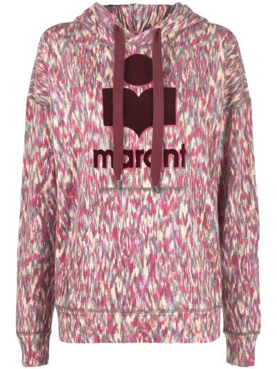 Isabel Marant Étoile Isabel Marant Etoile Mansel Logo Hoodie In Beige,purple,red,khaki