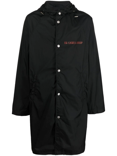 44 Label Group Logo Motif Parka In Schwarz