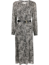 Michael Kors Zebra-print Dress In Schwarz