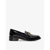 DUNE GREENFIELD CHAIN-TRIM LEATHER LOAFERS