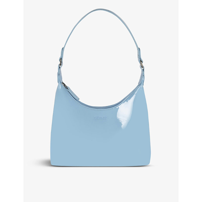 Glynit Molly Patent Faux-leather Shoulder Bag In Powder Blue
