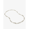 Monica Vinader Sterling Silver Heritage Link Chain Necklace In Silver