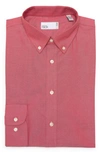 Nordstrom Rack Non-iron Trim Fit Dress Shirt In Red Pompeii