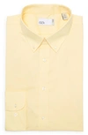 Nordstrom Rack Non-iron Trim Fit Dress Shirt In Yellow Sunlight