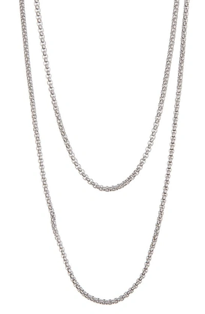 Abound Double Woven Rope Chain Necklace In Metallic