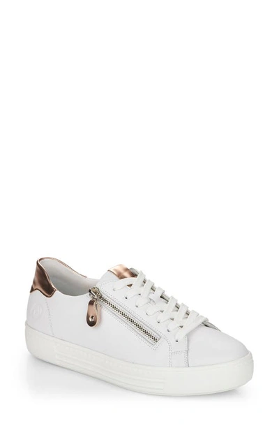 Remonte Rieker Alina 03 Sneaker In Weiss/ Kupfer