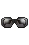 Versace Women's 56mm Geometric Sunglasses In Black