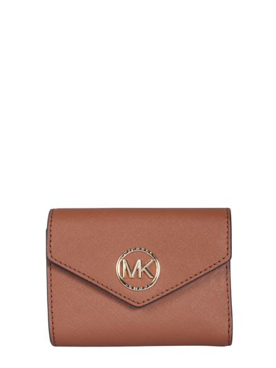 Michael Michael Kors Greenwich Trifold Wallet In Brown