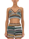 Miista Halterneck Cropped Top In Multi