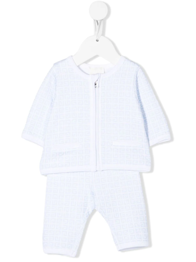 Givenchy Babies' 4g-print Knitted Set In 蓝色