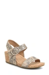 Söfft Vaya Wedge Sandal In Light Gold