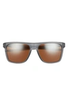 Oakley 57mm Polarized Rectangular Sunglasses In Grey Smoke