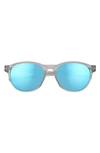 Oakley 54mm Polarized Round Sunglasses In Matte Grey