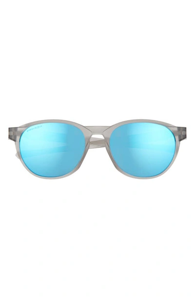 Oakley 54mm Polarized Round Sunglasses In Matte Grey