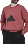 Adidas Originals Crewneck Logo Sweatshirt In Wonder Red