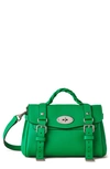 Mulberry Mini Alexa Leather Satchel In Lawn Green