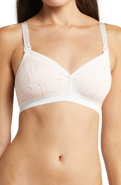 The Dairy Fairy Rose 2.0 Wireless Nursing & Hands-free Pumping Bra In Blush