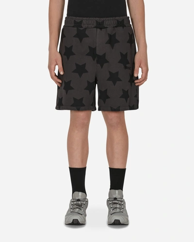 Awake Ny Star Printed Sweatshorts Black In Multicolor