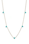 ANZIE CLEO TURQUOISE STATION NECKLACE