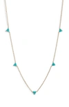 Anzie Cleo Turquoise Station Necklace In Turquoise