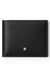 Montblanc Sartorial Trio 4cc Leather Card Holder In Black