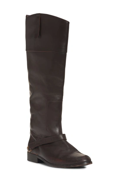 Golden Goose Charlie Tall Riding Boot In Dark Brown