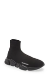 Balenciaga Black Speed Recycle Sock Sneakers In Black