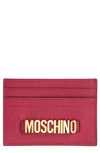 MOSCHINO LOGO LEATHER CARD CASE