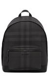 BURBERRY JETT CHECK CANVAS BACKPACK