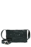 BOTTEGA VENETA CASSETTE INTRECCIATO LEATHER CROSSBODY BAG