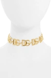 Dolce & Gabbana Gold-plated Interlocking Logo Choker Necklace