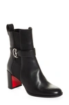 Christian Louboutin Chelsea Booty 70 Leather Ankle Boots In Black