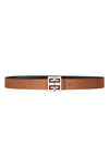 GIVENCHY 4G BUCKLE REVERSIBLE SKINNY LEATHER BELT