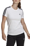 Adidas Originals Women's Essentials Cotton 3 Stripe T-shirt In White