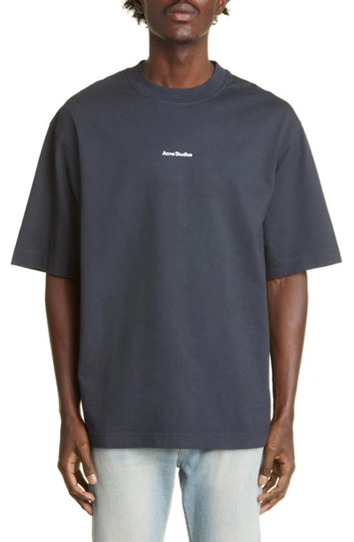 Acne Studios Brand-embossed Relaxed-fit Cotton-jersey T-shirt In Black