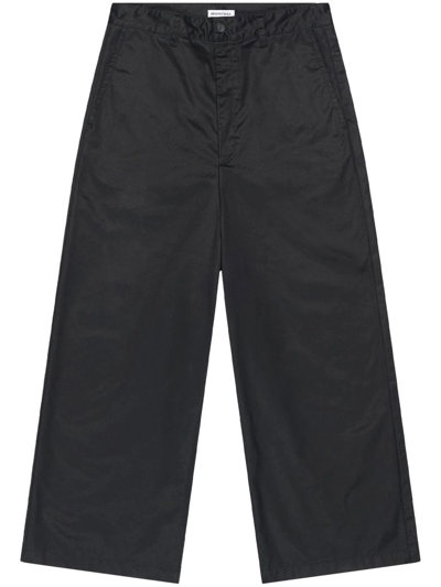 Balenciaga Drop-crotch Wide-leg Trousers In Black