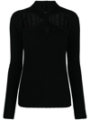 VERSACE TWISTED RIBBED-KNIT JUMPER