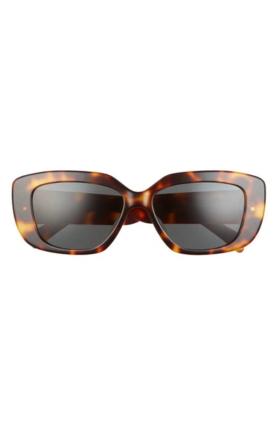 Celine Triomphe Rectangular Acetate Sunglasses In Blonde Havana / Smoke