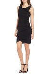 Leith Ruched Body-con Sleeveless Dress In Black