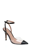Linea Paolo Yuki Pointed Toe Pump In Clear/ Black